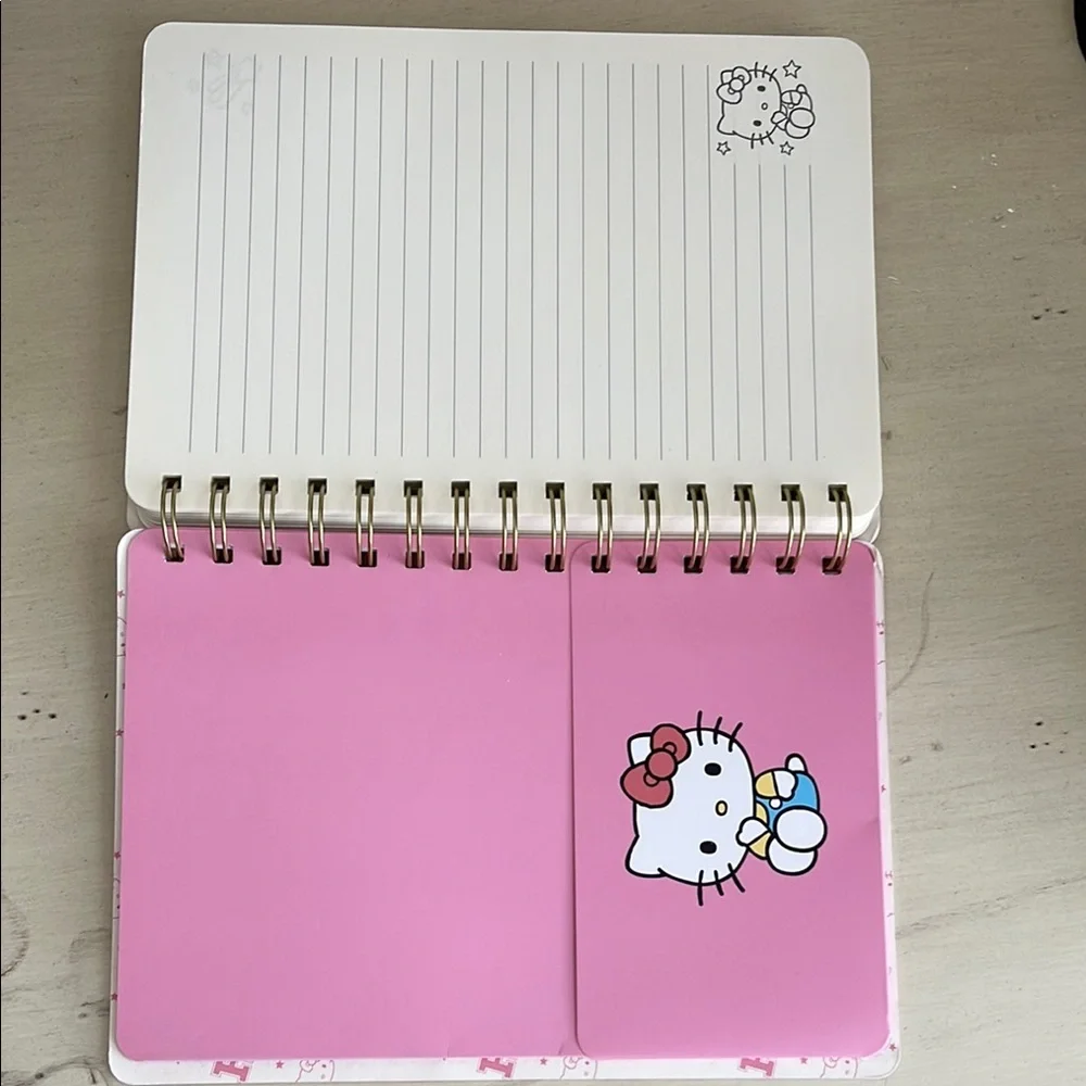 Hello Kitty Pink Spiral Notebook with Gold Accents